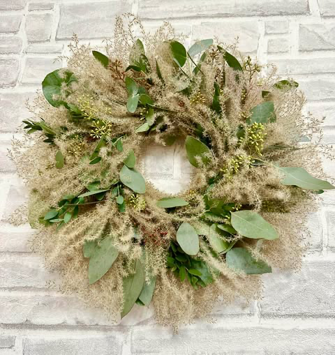 Wianek z suszonym miskantem